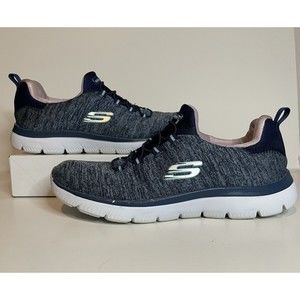 Skechers Women's Summits-Quick Getaway - Navy / Purple || Women's 7 US